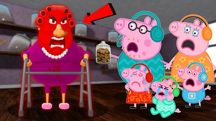 Evie & Peppa Pig Escape to the MOST EVIL GRANDMA in ROBLOX...