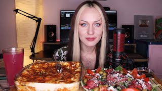 Mukbang | Лазанья С Фаршем, Карпаччо Из Говядины | Lasagna With Minced Meat, Beef Carpaccio Не Asmr