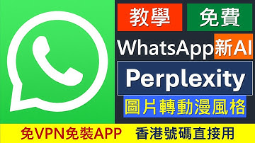 [教學]香港免VPN! WhatsApp免費玩Perplexity AI | 日系插畫圖片生成、繁體中文 | 注意事項 | ChatGPT、Copilot勁敵?
