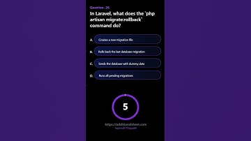 In Laravel what does the php artisan migrate rollback command do