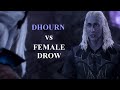 Dhourn vs female drow (Inspiration Point) - Baldur&#39;s Gate 3