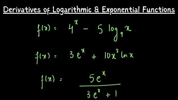 #3 Derivatives of Logarithmic & Exponential Functions | AP Calculus AB Full Course