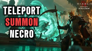 INFINITE PERMA TELEPORT SUMMON Necromancer [S9] Endgame Speedrun Build Guide | Diablo 4 #skulm SKULM