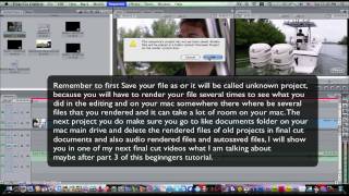 Final Cut Beginners Tutorial Pt.2