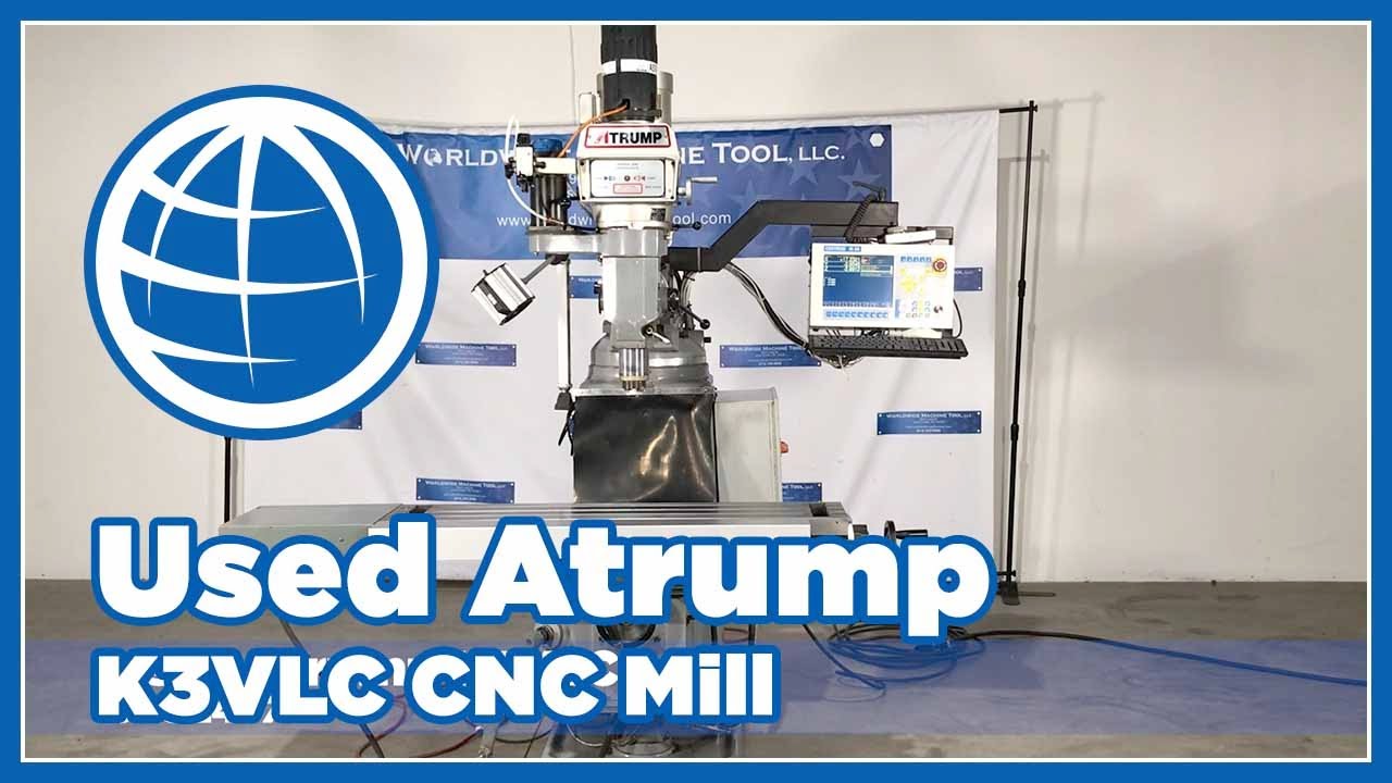 Used Atrump K3VLC CNC Mill demo with Centroid Control