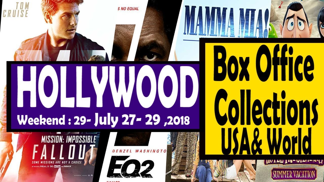 Box Office Collection in USA & Hollywood 27-29 July,2018| Mission Impossible 6, Equalizer2,Mamma Mia