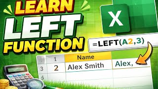 Excel basics tutorial #left_function  #excel #function #formula