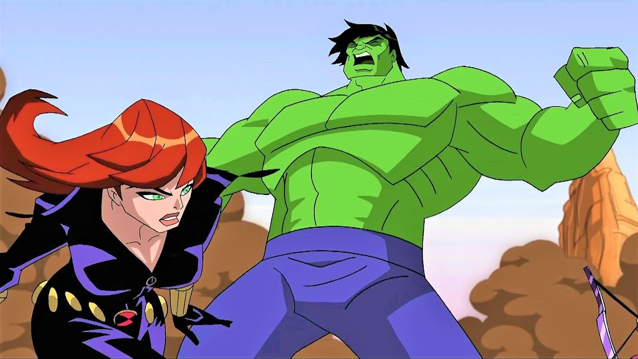 Hulk vs Hawkeye, Black Widow & gen Ross Army | The Avengers: Earth's Mightiest Heroes