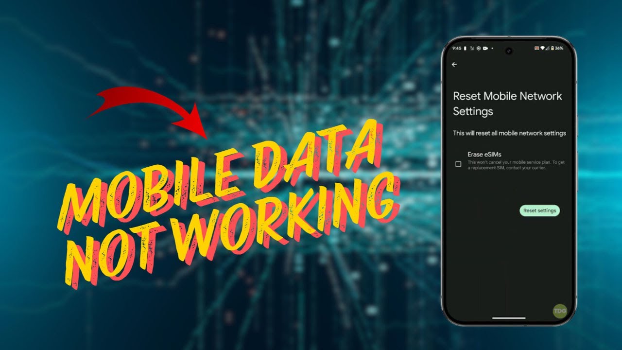 Как исправить, если мобильные данные не работают на Google Pixel 9