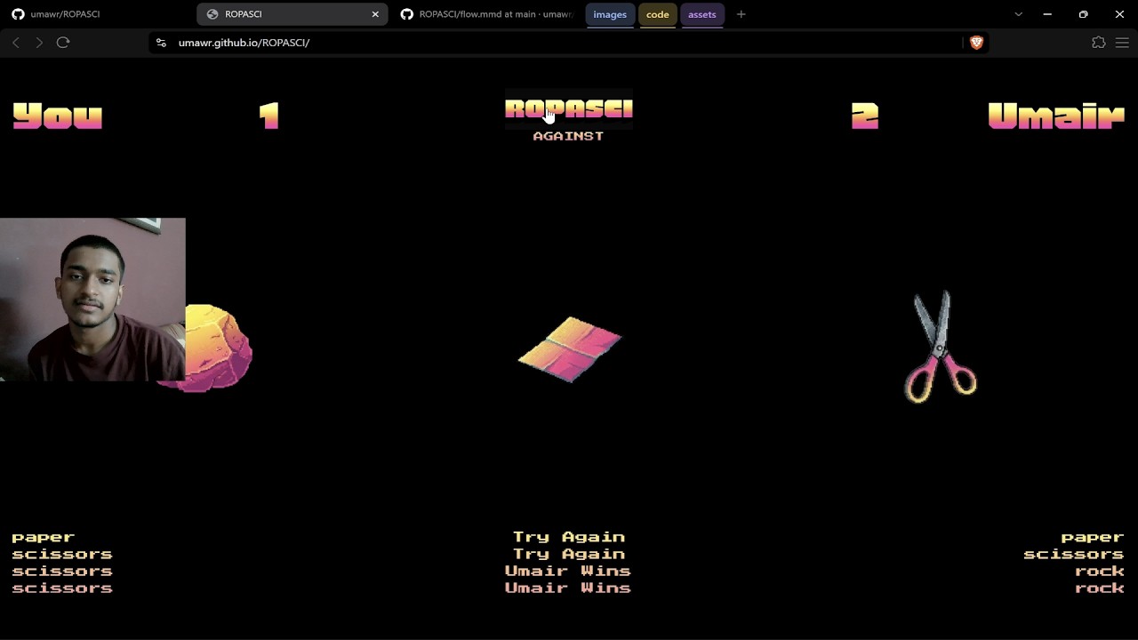 Rock Paper Scissors - JavaScript, HTML, CSS - YouTube