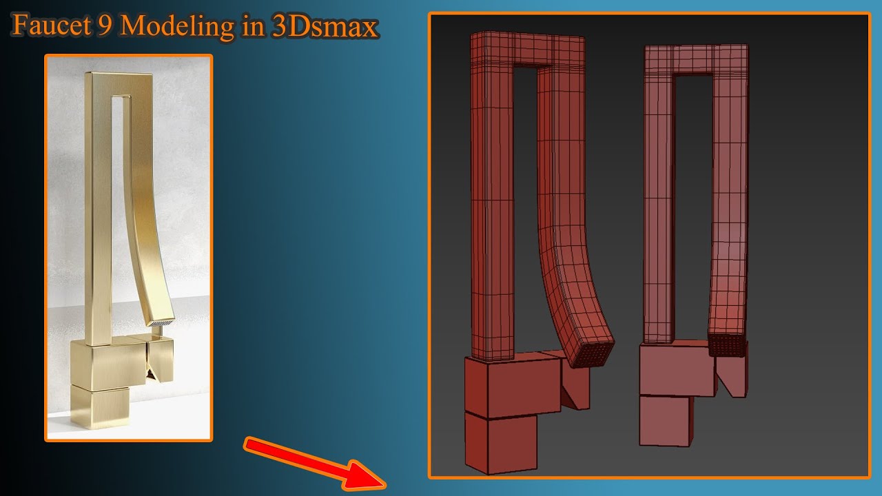 faucet 9 modeling in 3dsmax