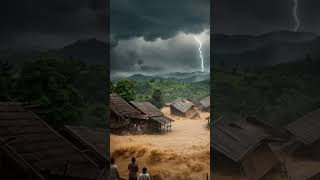 Download Lagu ⚡ DESA TERENDAM BANJIR BANDANG \u0026 RUMAH HANYUT! 😱 #banjir MP3