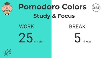 Study & Focus: 12 Hour Pomodoro Timer ⏳ | 25/5 Min Cycle with Colors