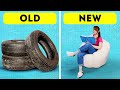 Recycling old tires