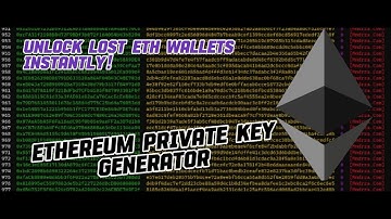 Ethereum Private Key Generator | Unlock Lost ETH Wallets Instantly!