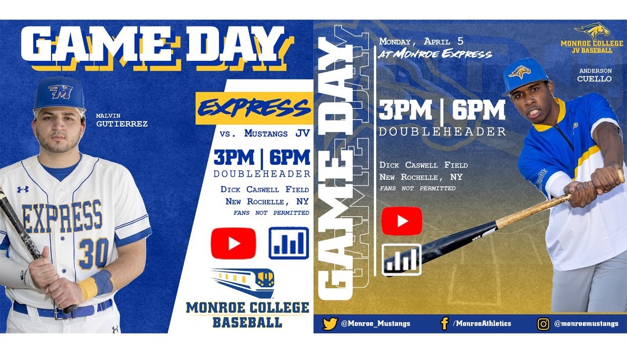 Monroe Express Baseball vs. Monroe Mustangs JV Baseball (Game 1) YouTube