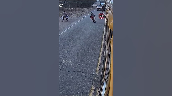Driver nearly hits children exiting school bus