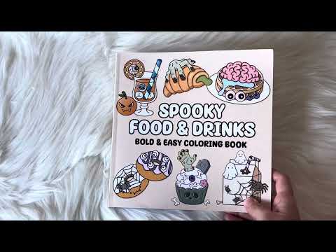 Spooky Food & Drinks Coloring Book | SweetArtRos | Flip Through