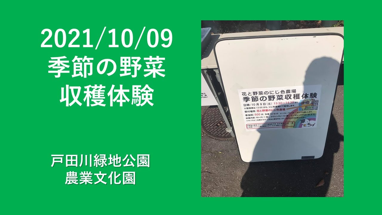 21年10月9日 季節の 野菜収穫体験 Youtube