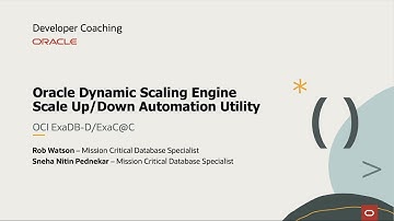 Oracle Dynamic Scaling Engine Scale Up/Down Automation Utility in OCI EXADB-D/EXAC@C