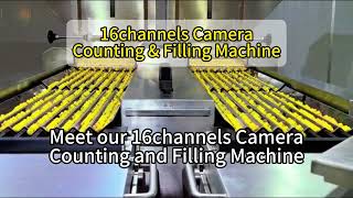 16channels Camera Counting & Filling Machine#bottlecountingline#automatic tablet counting machine