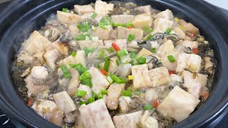 1斤海蛎，半块芋头，是我晚饭必做拿手菜，一大盘上桌不够吃