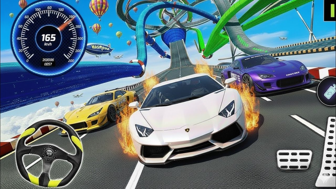 Impossible Mega Ramp Racing 3D | Crazy GT Car Stunts & Monster Truck Adventure Gameplay 🔥