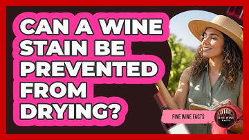Can A Wine Stain Be Prevented From Drying?