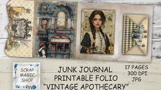 Make a Beautiful Apothecary Folio 🕯️ Neutral Vintage Junk Journal DIY