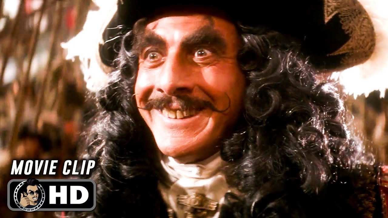 Hook (1991) Dustin Hoffman as Captain Hook and Robin Williams as