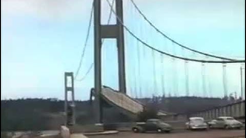 Tacoma Narrows Bridge Collapse (Color Video)