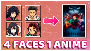 4 Faces 1 Anime Quiz | Guess the Title