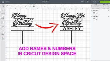How to add custom names and numbers to Cake Topper SVG files in Cricut Design Space