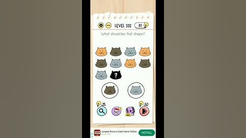 Level 332 What should be that shape? #braintest #shapes #catface