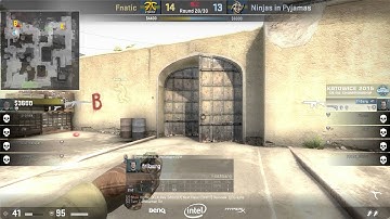KatowiceFinal clip12 fnatic NiP dust2 Xizt1v2 and friberg saved