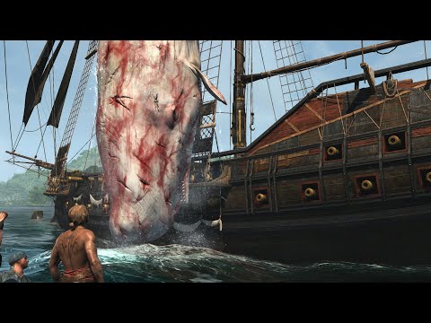 Видео: Посмотрите, как акулу ударили ножом в лицо в Assassin's Creed 4