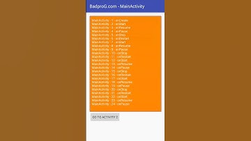Activity life cycle with 2 activities