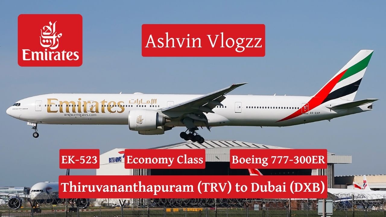 Emirates flight EK-523 from Thiruvananthapuram (TRV) 🇮🇳 to Dubai (DXB) 🇦🇪 [Feb 2026]
