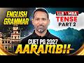 CUET PG LLB/MBA English Grammar 2027 | CUET PG English Grammar Tenses #2 #cuetpg2027