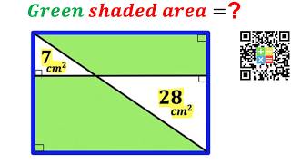 Can you find area of the Green shaded region? | (Rectangle) | #math #maths | #geometry