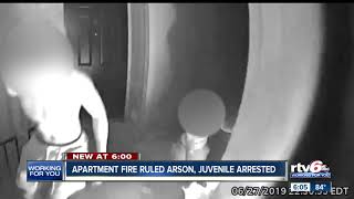 Indianapolis apartment fire ruled arson, juvenile arrested