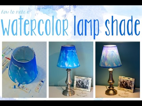 DIY Watercolor Lampshade