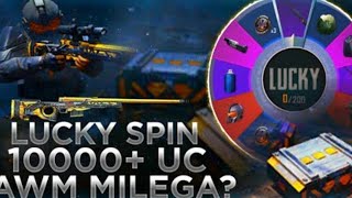 I AM LUCKY?? | 10000+ UC LUCKY SPIN CAN WE GET AWM!