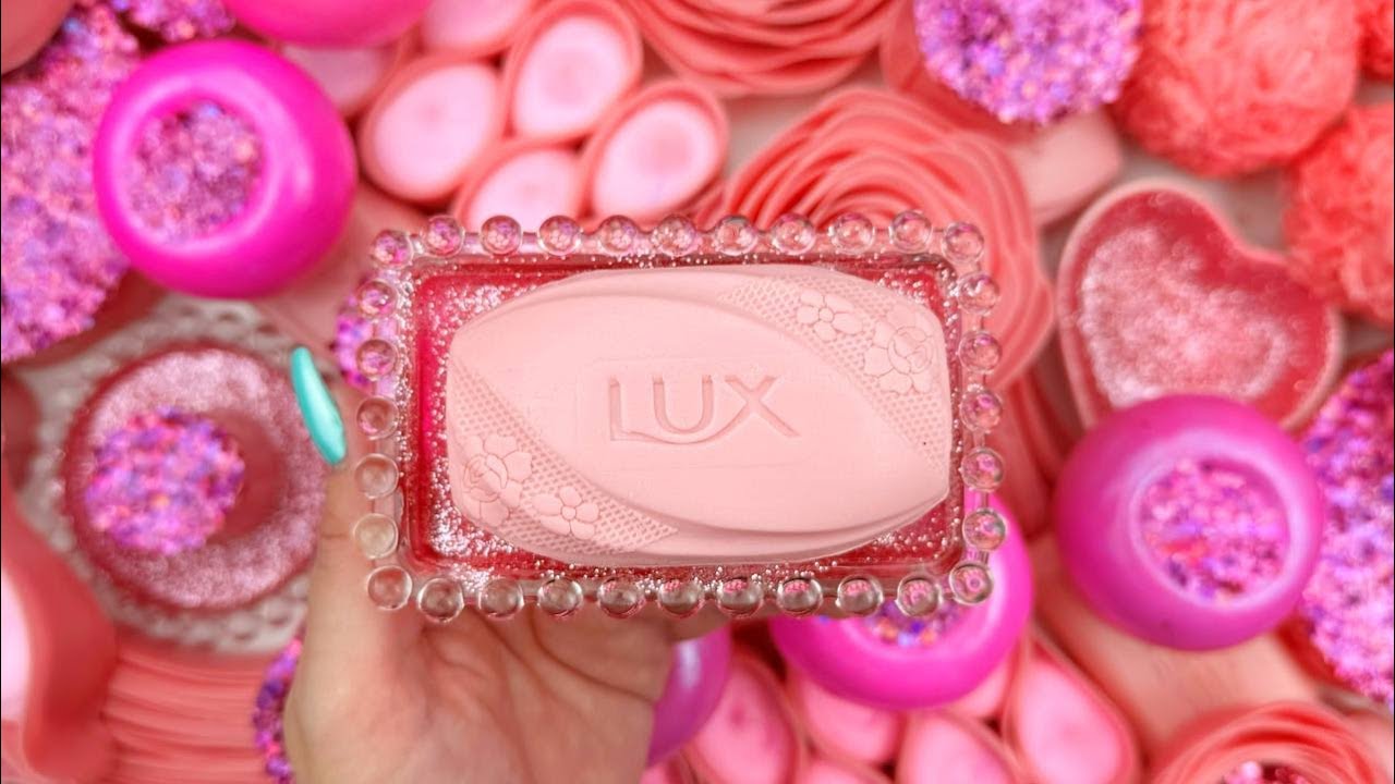 ASMR★Soap boxes with foam glitter & starch★4K★