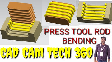NX CAD Rod bending || Press tool tube bending || How to bend rod in press tool