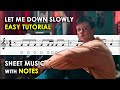 Let Me Down Slowly Sheet Music With Easy Notes For Recorder Violin Beginners Tutorial