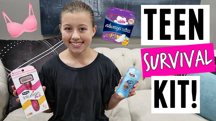 MAKING A TEEN SURVIVAL KIT WITH MY MOM! PERIOD KIT SUPPLIES, MAKEUP & MORE!