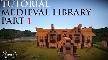 Minecraft - How to Build a Medieval Library (Part 1/4)