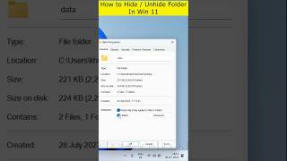 How to hide / unhide folder in windows 11 | विंडोज़ 11 मे फ़ोल्डर हाइड unhide कैसे करे?