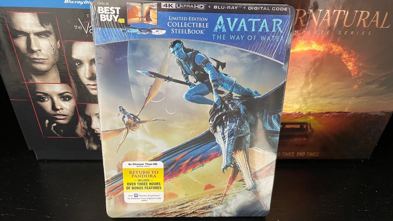 Avatar: The Way Of Water 4K Ultra HD Blu-ray SteelBook Unboxing